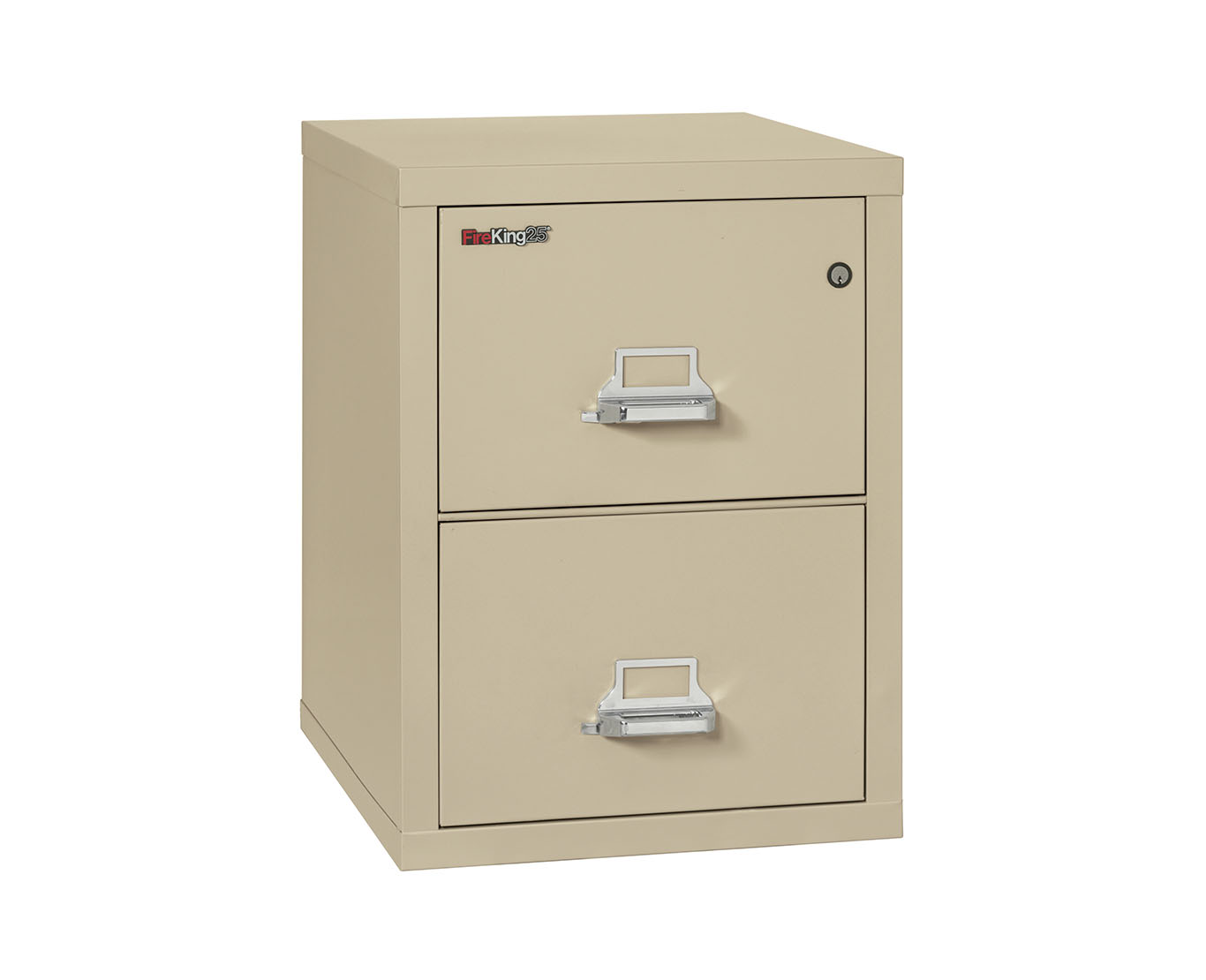 Fire King Classic Vertical File Cabinet - 2 Drawer - Letter - 25