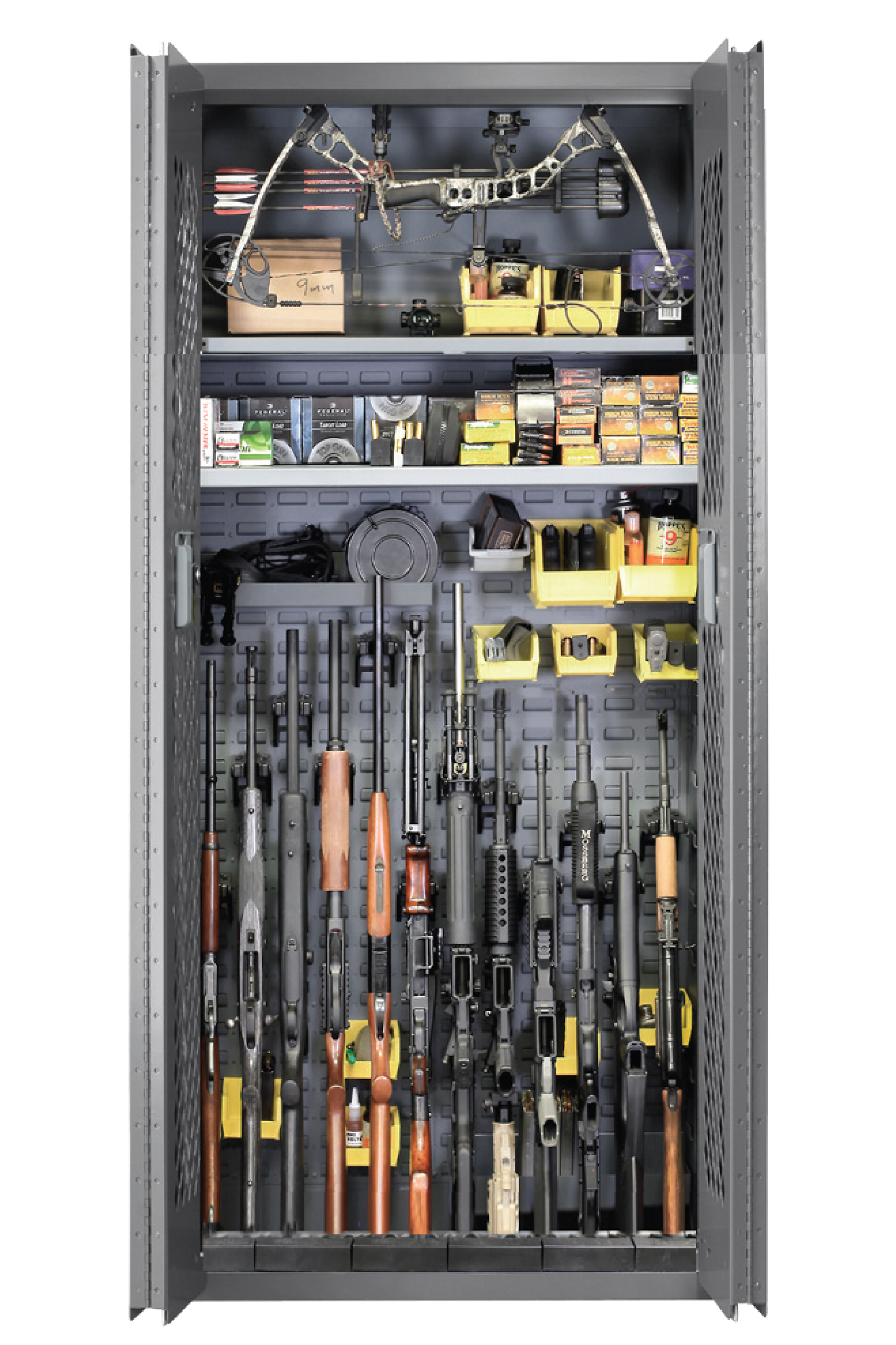 SecureIt Tactical Model 72: 12 Gun Storage Cabinet SEC-­200-12R