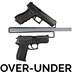 Gun Storage Solutions Over-Under Handgun Hanger - OUHH2 - 2 Pack