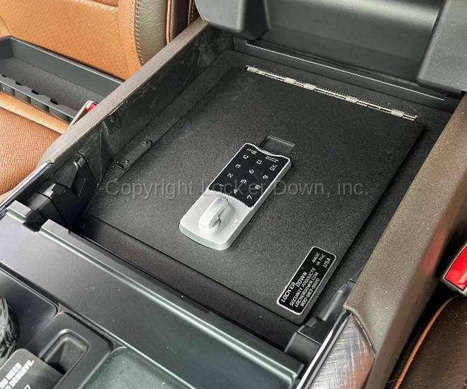 Locker Down Console Safe For Raptor w/Bucket Seats 2021 - Current 