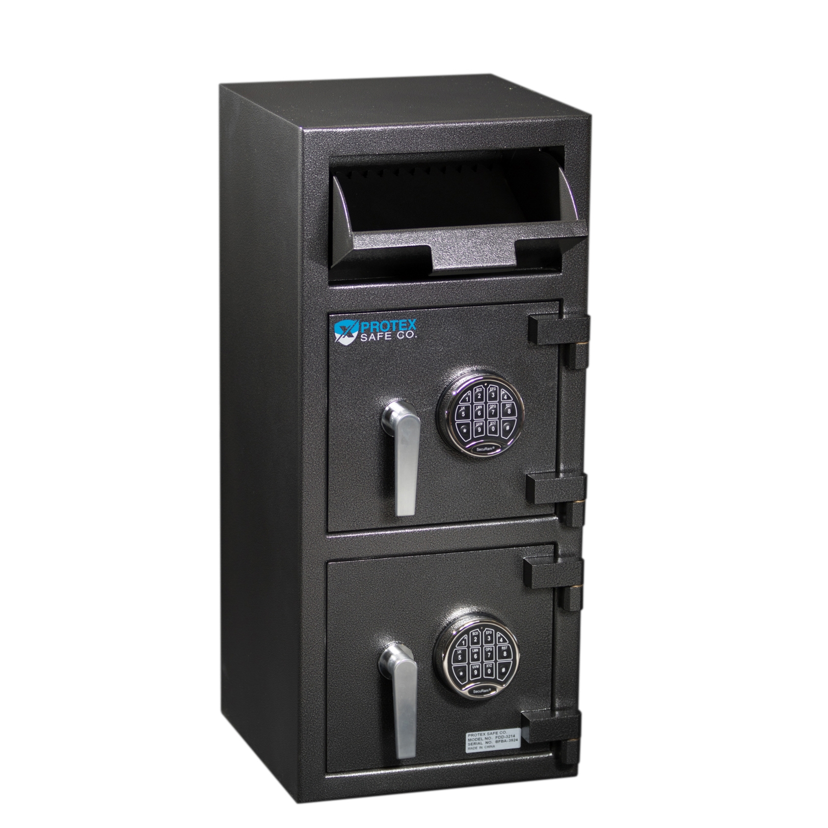 Protex FDD-3214 Safe - B-rated Narrow Dual Compartment Depository Safe ...