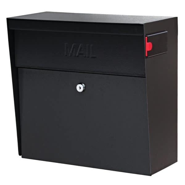 MailBoss 7162 Metro Wall Mount Locking Mailbox - Black