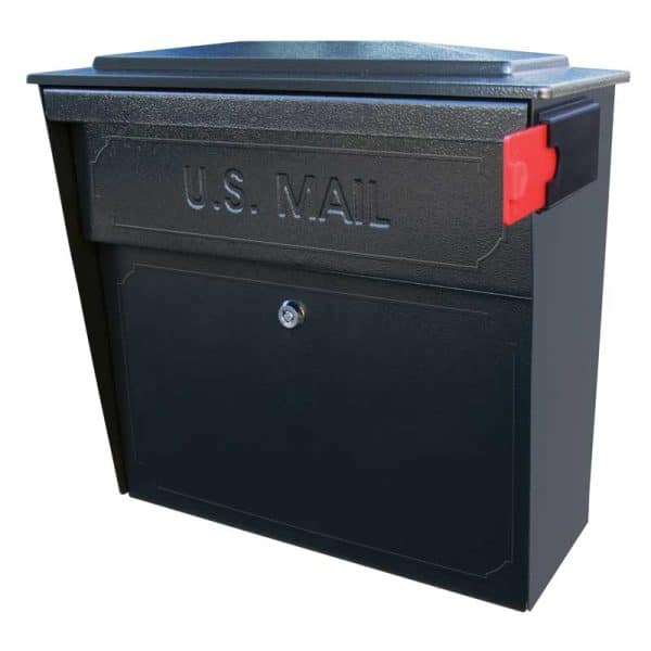 MailBoss 7172 Townhouse Wall Mount Locking Mailbox - Black