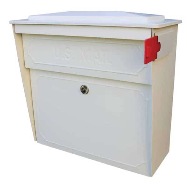 MailBoss 7179Townhouse Wall Mount Locking Mailbox - White