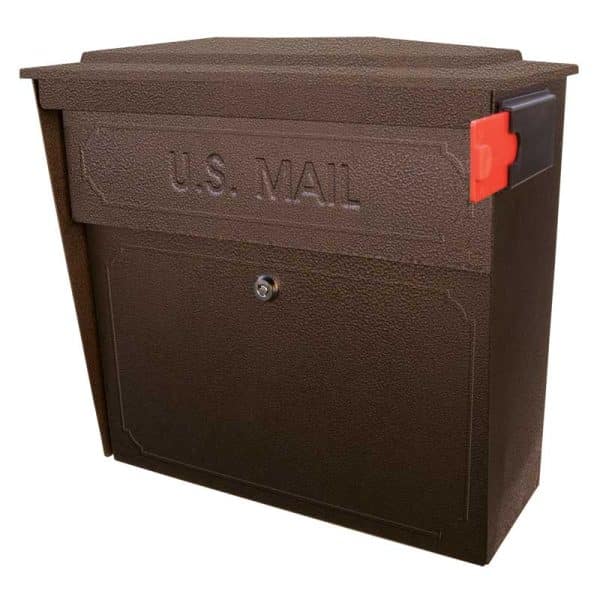 MailBoss 7174 Townhouse Wall Mount Locking Mailbox - Bronze